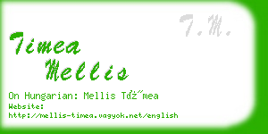 timea mellis business card